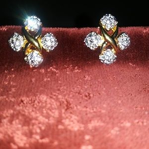 Vintage Swarovski Crystal clip on earrings